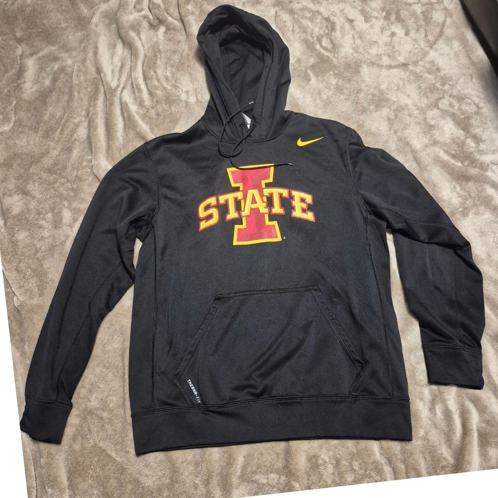 Nike Therma-FIT Mens Hoodie Black Pullover Sweatshirt Medium RN56323